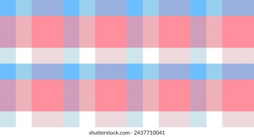 Gingham pattern background. Retro tablecloth texture. Abstract color full of Scott pattern. Pastel gingham seamless background for print on fabric. Vector art