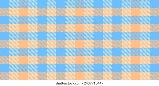 Gingham pattern background. Retro tablecloth texture. Abstract color full of Scott pattern. Pastel gingham seamless background for print on fabric. Vector art