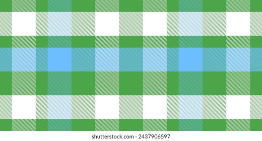Gingham pattern background. Retro tablecloth texture. Abstract color full of Scott pattern. Pastel gingham seamless background for print on fabric. Vector art