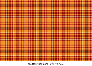 Gingham pattern design. Checked plaids in orange, brown and white. Seamless Background for fabric, textile, paper, napkin, tablecloth, dress, skirt, wrapping, fashion and other product