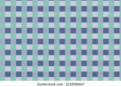 Gingham pattern design. Checked plaids in blue, green. Background for fabric, textile, paper, napkin, tablecloth, dress, skirt, wrapping, cushion, blanket, pillow, fashion