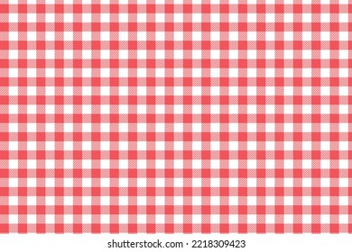 Gingham pattern design. Checked plaids in red. Background for fabric, textile, paper, napkin, tablecloth, dress, skirt, wrapping, fashion and other product