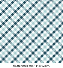Gingham pattern light blue. Texture from rhombus/squares for - plaid, tablecloths, clothes, shirts, dresses, paper, bedding, blankets, quilts and other textile products. Vector illustration EPS 10