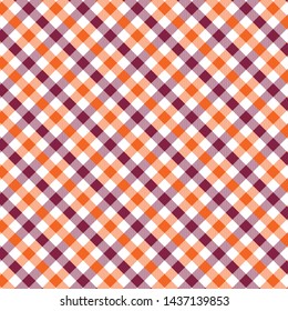 Gingham pattern Orange and Cherry red. Texture from for - plaid, tablecloths, clothes, shirts, dresses, paper, bedding, blankets, quilts and other textile products. Vector illustration EPS 10