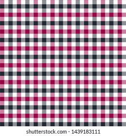 Gingham pattern red and black. Texture from rhombus/squares for - plaid, tablecloths, clothes, shirts, dresses, paper, bedding, blankets, quilts and other textile products. Vector illustration EPS 10