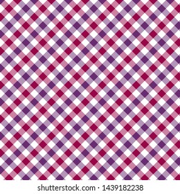 Gingham pattern red and violet. Texture from rhombus/squares for - plaid, tablecloths, clothes, shirts, dresses, paper, bedding, blankets, quilts and other textile products. Vector illustration EPS 10