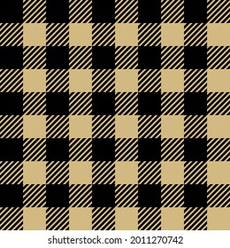 Patrón de Gingham. Vichy marrón y negro sin foco para el diseño textil de manteles, manteles de aceites, envolturas, empaques y otros diseños modernos de primavera y otoño.