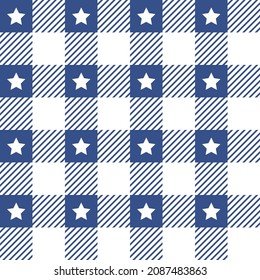 Gingham pattern. Seamless pastel vichy backgrounds for tablecloth, dress, skirt, napkin, or other design. Blue and transparent background.