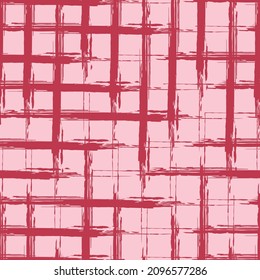 Gingham pattern seamless Plaid repeat vector elegant brush strokes Design for print, tartan, gift wrap, textiles, checkered background for tablecloth