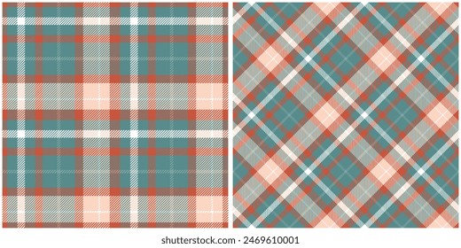 Gingham pattern set. Tartan checked plaids in Bright colors Seamless pastel vichy backgrounds for tablecloth, dress, skirt, napkin, or other Easter holiday textile design.