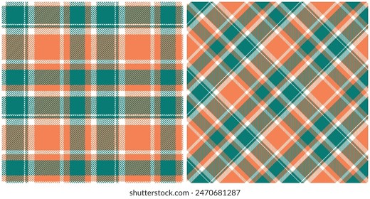 Gingham pattern set. Tartan checked plaids in Bright colors Seamless pastel vichy backgrounds for tablecloth, dress, skirt, napkin, or other Easter holiday textile design.