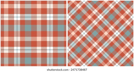 Gingham pattern set. Tartan checked plaids in Bright colors Seamless pastel vichy backgrounds for tablecloth, dress, skirt, napkin, or other Easter holiday textile design.