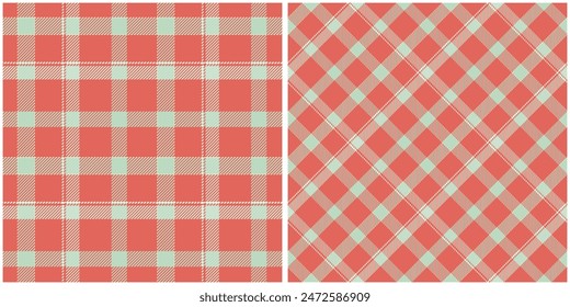 Gingham pattern set. Tartan checked plaids in Bright colors Seamless pastel vichy backgrounds for tablecloth, dress, skirt, napkin, or other Easter holiday textile design.