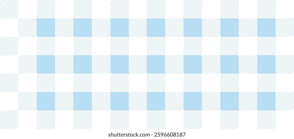 Gingham pattern set. Tartan checked plaids in blue Seamless pastel Vichy backgrounds for tablecloth, dress, skirt, napkin, or other Easter holiday textile design.