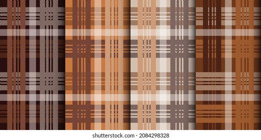 Gingham pattern set textured. vector illustration