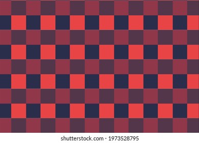 Gingham pattern squares with varying red and blue colors 