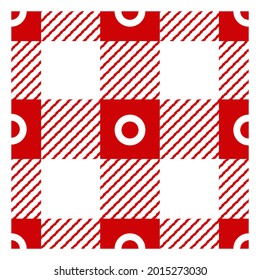 Gingham pattern. Tartan checked plaids. Seamless pastel vichy backgrounds for tablecloth, dress, skirt, napkin, or other Easter holiday textile design.