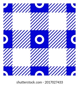 Gingham pattern. Tartan checked plaids. Seamless pastel vichy backgrounds for tablecloth, dress, skirt, napkin, or other Easter holiday textile design.