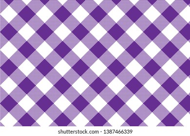 Gingham pattern. Texture from rhombus/squares for - plaid, tablecloths, clothes, shirts, dresses, paper, bedding, blankets, quilts and other textile products. Vector illustration EPS 10