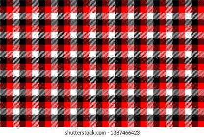 Gingham pattern. Texture from rhombus/squares for - plaid, tablecloths, clothes, shirts, dresses, paper, bedding, blankets, quilts and other textile products. Vector illustration EPS 10