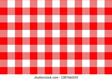 Gingham pattern. Texture from rhombus/squares for - plaid, tablecloths, clothes, shirts, dresses, paper, bedding, blankets, quilts and other textile products. Vector illustration EPS 10