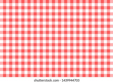 Gingham pattern. Texture from rhombus/squares for - plaid, tablecloths, clothes, shirts, dresses, paper, bedding, blankets, quilts and other textile products. Vector illustration.