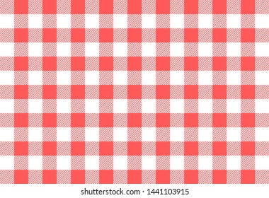 Gingham pattern. Texture from rhombus/squares for - plaid, tablecloths, clothes, shirts, dresses, paper, bedding, blankets, quilts and other textile products. Vector illustration.