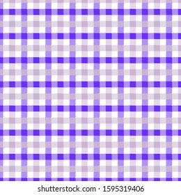 Gingham pattern. Texture from squares for - plaid, tablecloths, clothes, shirts, dresses, paper, bedding, blankets, quilts and other textile products. Vector illustration EPS 10