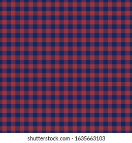 Gingham pattern. Texture from squares for plaid, tablecloths, clothes, shirts, dresses, paper, bedding, blankets, quilts and other textile products. Vector illustration EPS 10