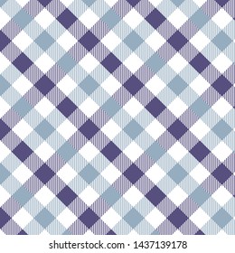 Gingham pattern violet. Texture from rhombus/squares for - plaid, tablecloths, clothes, shirts, dresses, paper, bedding, blankets, quilts and other textile products. Vector illustration EPS 10