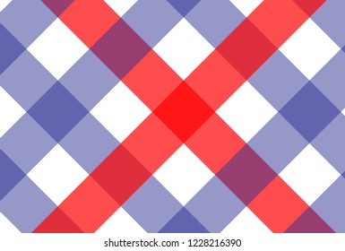 Gingham pattern.Red-Blue texture for textile products-shirt, plaid, tablecloths.Vector illustration.EPS-10.