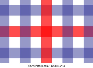 Gingham pattern.Red-Blue texture for textile products-shirt, plaid, tablecloths.Vector illustration.EPS-10.