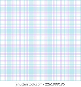 Gingham patterns. Spring summer light pastel colors. Seamless Easter holiday print. Scottish tartan vichy textured check plaids for dress, shirt, tablecloth, or other.