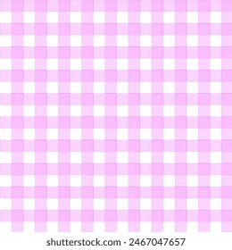 Gingham Pink Seamless Pattern for Background, Wallpaper, carpet, vector fabric design style