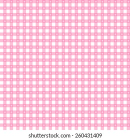 Gingham pink square dot seamless pattern background vector.