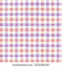 Gingham, Plaid, Plaid pattern, Gingham seamless pattern, check textile. Fabric seamless. Seamless Gingham,  in shades peach fuzz, texture effect. Geometric, design for projects, fabric, decor, vintage