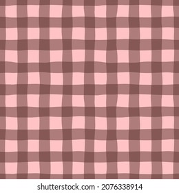 Gingham plaid vector seamless pattern. Buffalo check surface design. Geometric abstract background.