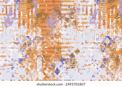 Gingham scarf carpet rug bed cover art vintage textured seamless pattern. watercolors checkered plaid, rustic tartan background, vector spring picnic textile, rustic farmhouse print