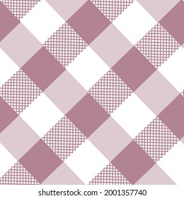 Gingham ,Scott seamless pattern. Texture from rhombus,squares for dress, paper,clothes,tablecloth.,net, Copy space for your text and your business. Vector illustration.