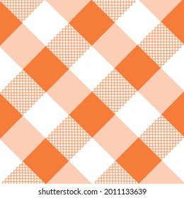 Gingham ,Scott seamless pattern. Texture from rhombus,squares for dress, paper,clothes,tablecloth.,net, Copy space for your text and your business. Vector illustration.