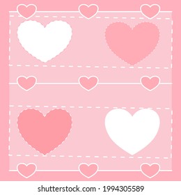Gingham ,Scott sweet heart and stars.Texture from rhombus,squares for dress, paper,clothes,tablecloth.,net, Copy space, Valentine’s Day,greeting card for your text.