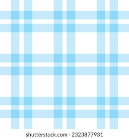 Gingham seamless pattern, 2 cyan vertical and horizontal line, vector illustration.
