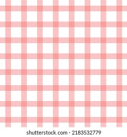 Gingham seamless pattern checkered square symmetrical pink background