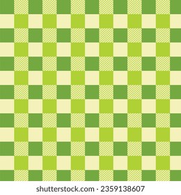 Gingham seamless pattern in green.Tartan check plaid repeat pattern. Vector illustration background. 