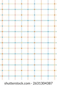 Gingham padrão sem costura. Pastel xadrez listras tartan vetor de textura. Ilustração em xadrez.