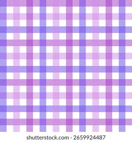 Gingham seamless pattern in purple.Checkered tartan plaid repeat pattern for Halloween.Geometric vector illustration texture background for fabric and prints.