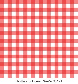 Gingham padrão sem emenda em vermelho.Checkered tartan xadrez padrão repetido para Christmas.Geometric vetor ilustração fundo papel de parede para tecido e impressões.