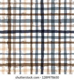 Gingham seamless pattern. Rhombus and squares texture for textile: shirts, plaid, tablecloths, clothes, dresses, bedding, blankets, paper. vector checkered summer paint brush strokes.