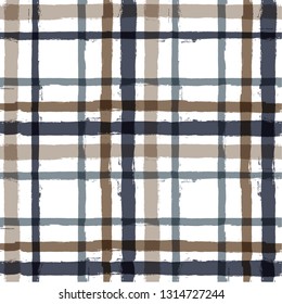 Gingham seamless pattern. Rhombus and squares texture for textile: shirts, plaid, tablecloths, clothes, dresses, bedding, blankets, paper. vector checkered summer paint brush strokes.