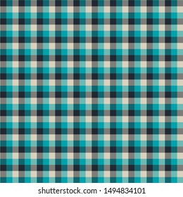 Gingham seamless pattern. Texture for plaid, tablecloths, clothes, shirts, dresses, paper, bedding, blankets, quilts and other textile products. Vector illustration EPS 10